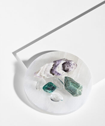 Stor hvid og fin Selenit plade