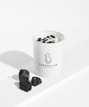 Et stort fantastisk PROTECTION AROMALYS med SORTE TURMALIN KRYSTALLER i