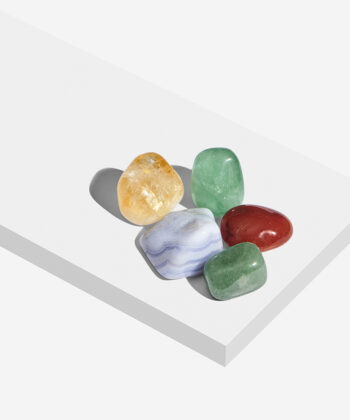 Eksamen Jobsamtale Sæt med fem sten i hhv. gul