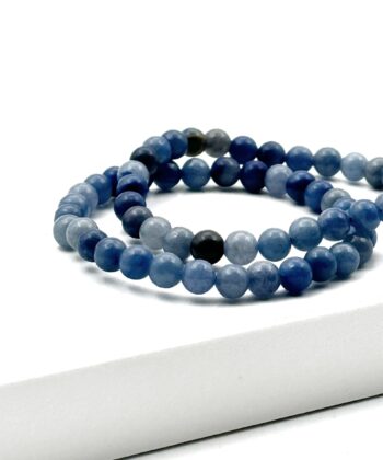 Kvarts, Blå - Armbånd 6 mm