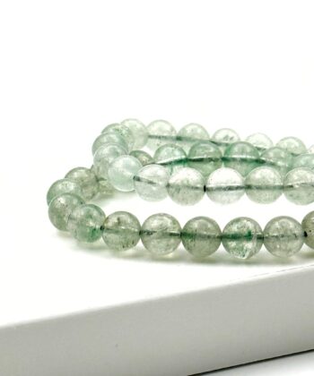 Lysegrønt elastik armbånd af halvædelsten