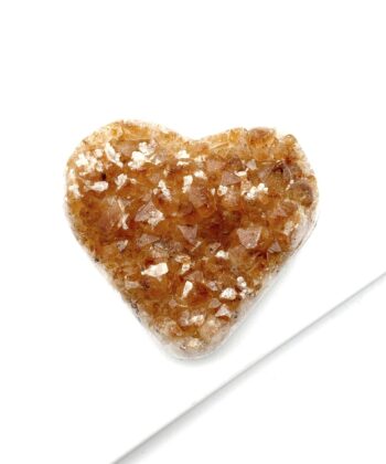 Citrin, Brændt - Hjerte - UNIKA