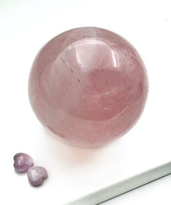 Rosenkvarts - Kugle - UNIKA