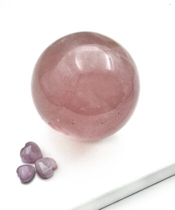 Rosenkvarts - Kugle - UNIKA