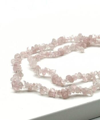 Elastikarmbånd med pastellyserøde split sten