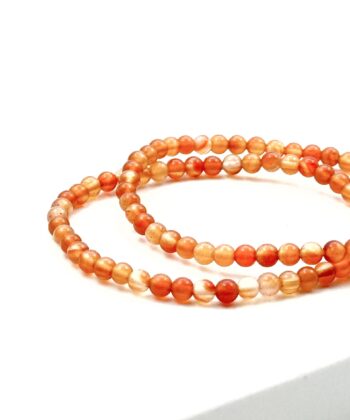 Karneol - Armbånd 4mm