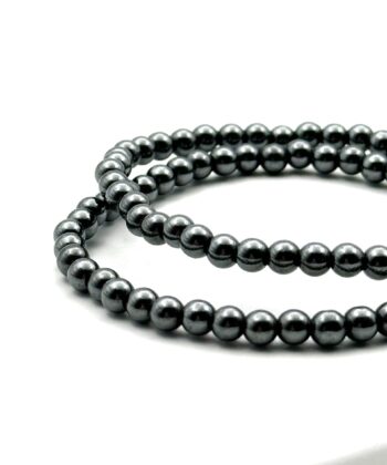 Hæmatit/Blodsten - Armbånd 4 mm