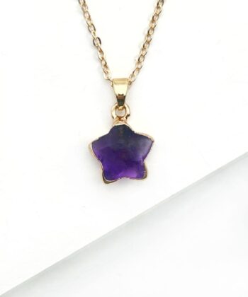 Ametyst - Stjerne - Halskæde