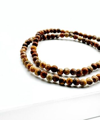 Jaspis, Landskab - Armbånd 4 mm