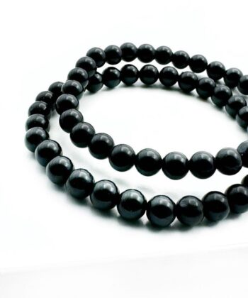 Turmalin, Sort - Armbånd 6 mm