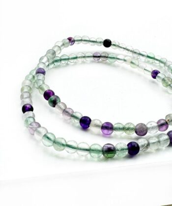 Fluorit, Regnbue - Armbånd 4 mm