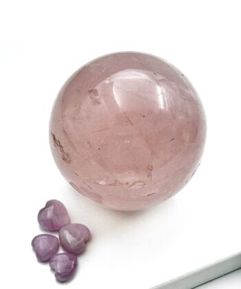 Rosenkvarts - Kugle - UNIKA