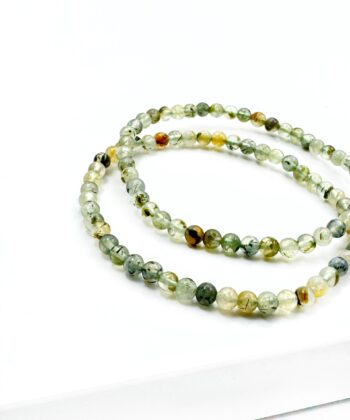 Prehnit - Armbånd 4 mm