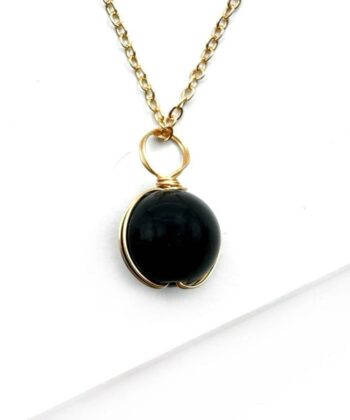 Obsidian, Sort - Halskæde