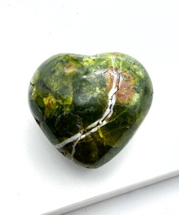 Opal, Grøn - Hjerte - UNIKA