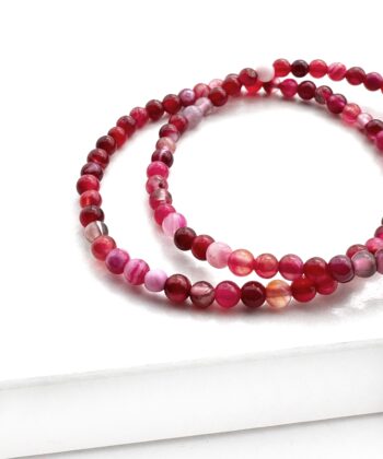 Agat Pink - Armbånd 4 mm