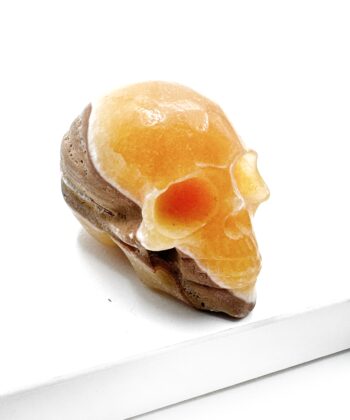 Calcit, Gul - Skull - UNIKA