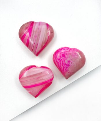 Agat, Pink - Hjerte