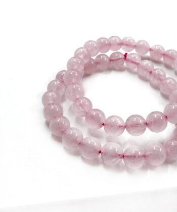 Rosenkvarts - Armbånd 8 mm