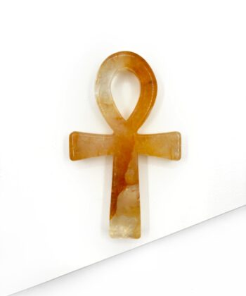 Golden Healer Ankh på hvid baggrund